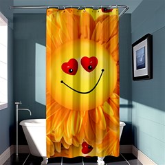 Smiley Joy Heart Love Smile Shower Curtain 36  X 72  (stall)  by Nexatart