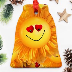 Smiley Joy Heart Love Smile Bell Ornament (two Sides) by Nexatart