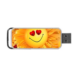 Smiley Joy Heart Love Smile Portable Usb Flash (one Side) by Nexatart