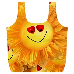 Smiley Joy Heart Love Smile Full Print Recycle Bags (l)  by Nexatart