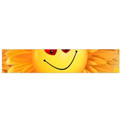 Smiley Joy Heart Love Smile Flano Scarf (small) by Nexatart