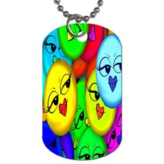 Smiley Girl Lesbian Community Dog Tag (two Sides) by Nexatart