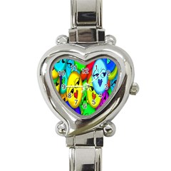 Smiley Girl Lesbian Community Heart Italian Charm Watch by Nexatart