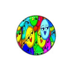 Smiley Girl Lesbian Community Hat Clip Ball Marker (4 Pack) by Nexatart