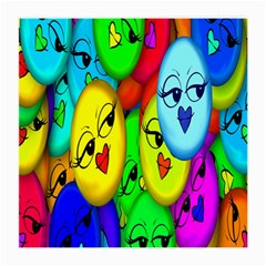 Smiley Girl Lesbian Community Medium Glasses Cloth (2-side) by Nexatart