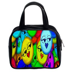 Smiley Girl Lesbian Community Classic Handbags (2 Sides) by Nexatart