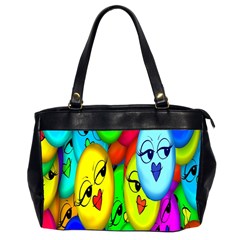 Smiley Girl Lesbian Community Office Handbags (2 Sides)  by Nexatart