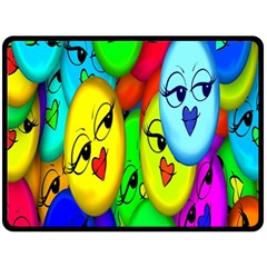 Smiley Girl Lesbian Community Double Sided Fleece Blanket (large)  by Nexatart