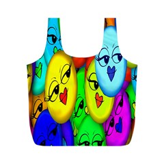 Smiley Girl Lesbian Community Full Print Recycle Bags (m)  by Nexatart