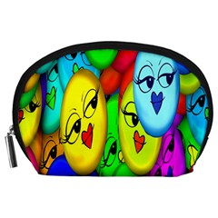 Smiley Girl Lesbian Community Accessory Pouches (large)  by Nexatart