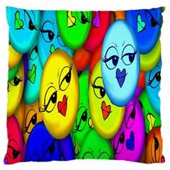 Smiley Girl Lesbian Community Large Flano Cushion Case (one Side) by Nexatart