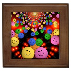 Smiley Laugh Funny Cheerful Framed Tiles by Nexatart