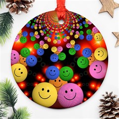 Smiley Laugh Funny Cheerful Ornament (round) by Nexatart