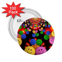 Smiley Laugh Funny Cheerful 2 25  Buttons (100 Pack)  by Nexatart