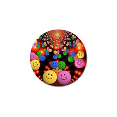 Smiley Laugh Funny Cheerful Golf Ball Marker by Nexatart