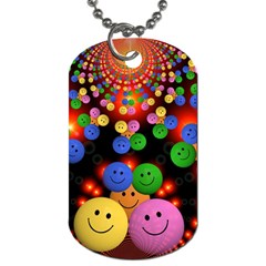 Smiley Laugh Funny Cheerful Dog Tag (two Sides) by Nexatart