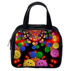 Smiley Laugh Funny Cheerful Classic Handbags (one Side) by Nexatart