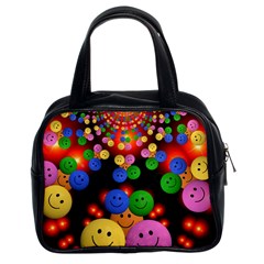 Smiley Laugh Funny Cheerful Classic Handbags (2 Sides) by Nexatart