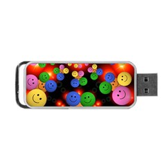 Smiley Laugh Funny Cheerful Portable Usb Flash (one Side) by Nexatart