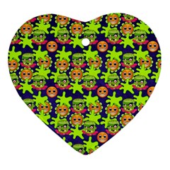 Smiley Background Smiley Grunge Ornament (heart) by Nexatart