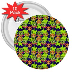 Smiley Background Smiley Grunge 3  Buttons (10 Pack)  by Nexatart