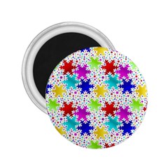 Snowflake Pattern Repeated 2 25  Magnets by Nexatart