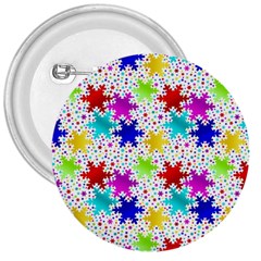 Snowflake Pattern Repeated 3  Buttons by Nexatart