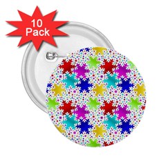 Snowflake Pattern Repeated 2 25  Buttons (10 Pack)  by Nexatart