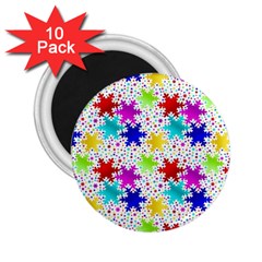 Snowflake Pattern Repeated 2 25  Magnets (10 Pack)  by Nexatart