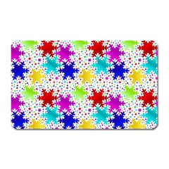 Snowflake Pattern Repeated Magnet (rectangular) by Nexatart