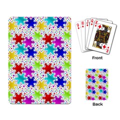 Snowflake Pattern Repeated Playing Card