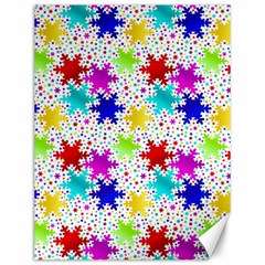 Snowflake Pattern Repeated Canvas 12  X 16   by Nexatart