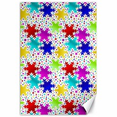 Snowflake Pattern Repeated Canvas 20  X 30   by Nexatart