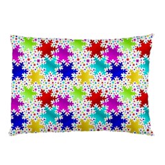 Snowflake Pattern Repeated Pillow Case (two Sides) by Nexatart