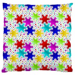 Snowflake Pattern Repeated Large Cushion Case (two Sides) by Nexatart