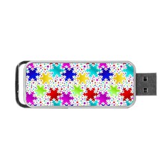 Snowflake Pattern Repeated Portable Usb Flash (two Sides)