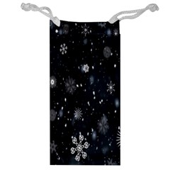 Snowflake Snow Snowing Winter Cold Jewelry Bag by Nexatart