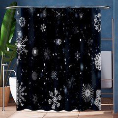 Snowflake Snow Snowing Winter Cold Shower Curtain 60  X 72  (medium)  by Nexatart