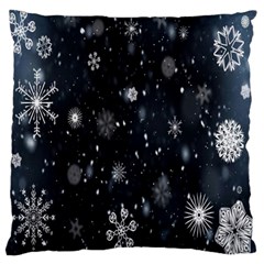 Snowflake Snow Snowing Winter Cold Standard Flano Cushion Case (two Sides) by Nexatart