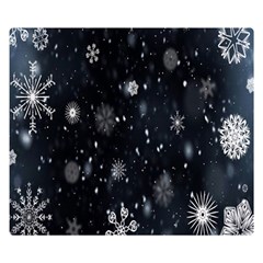 Snowflake Snow Snowing Winter Cold Double Sided Flano Blanket (small)  by Nexatart