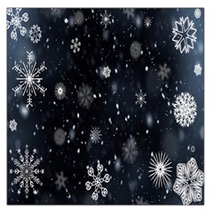 Snowflake Snow Snowing Winter Cold Large Satin Scarf (square)