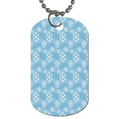 Snowflakes Winter Christmas Dog Tag (Two Sides)