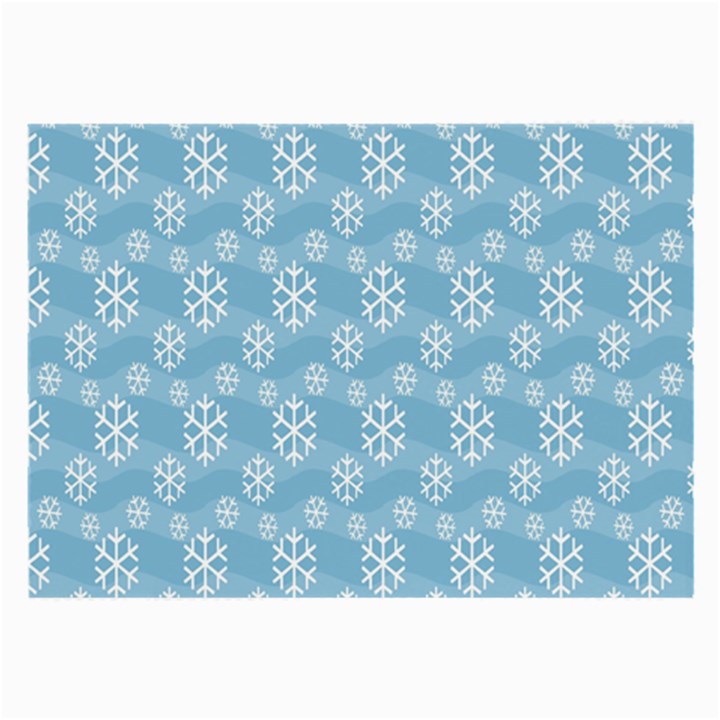 Snowflakes Winter Christmas Large Glasses Cloth (2-Side)