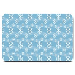 Snowflakes Winter Christmas Large Doormat  by Nexatart