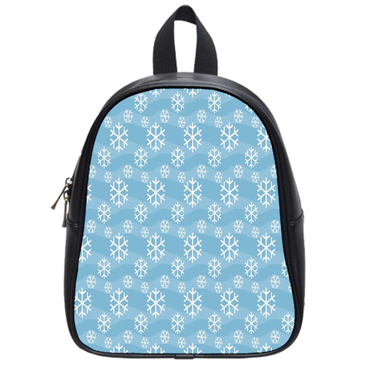 Snowflakes Winter Christmas School Bags (Small) 