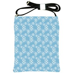 Snowflakes Winter Christmas Shoulder Sling Bags