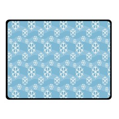 Snowflakes Winter Christmas Fleece Blanket (small) by Nexatart