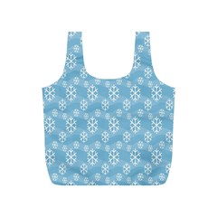 Snowflakes Winter Christmas Full Print Recycle Bags (S) 