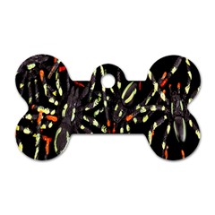 Spiders Colorful Dog Tag Bone (one Side) by Nexatart