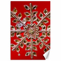 Snowflake Jeweled Canvas 20  X 30   by Nexatart